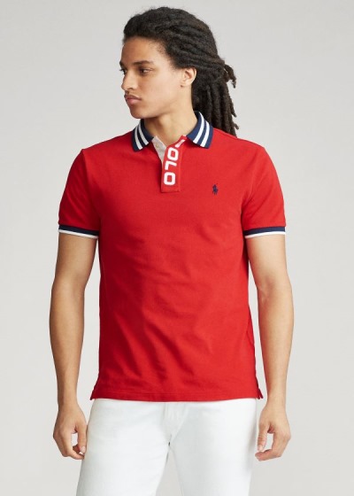 Men's Polo Ralph Lauren Custom Slim Fit Mesh Polos | 145723ZOA